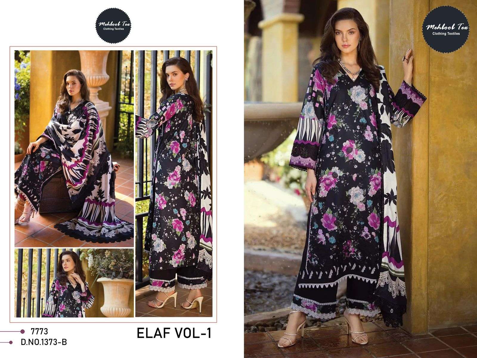 MEHBOOB TEX ELAF VOL 1 COTTON FANCY WORK SALWAR KAMEEZ 