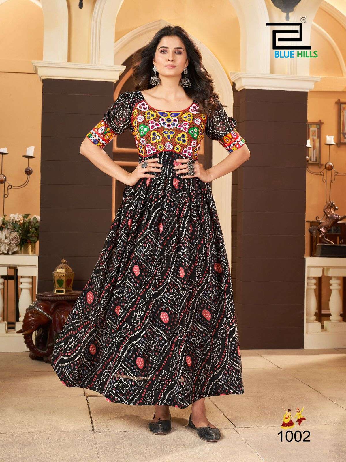 MF LEHARIYO GEORGETTE DESIGNER GOWN 