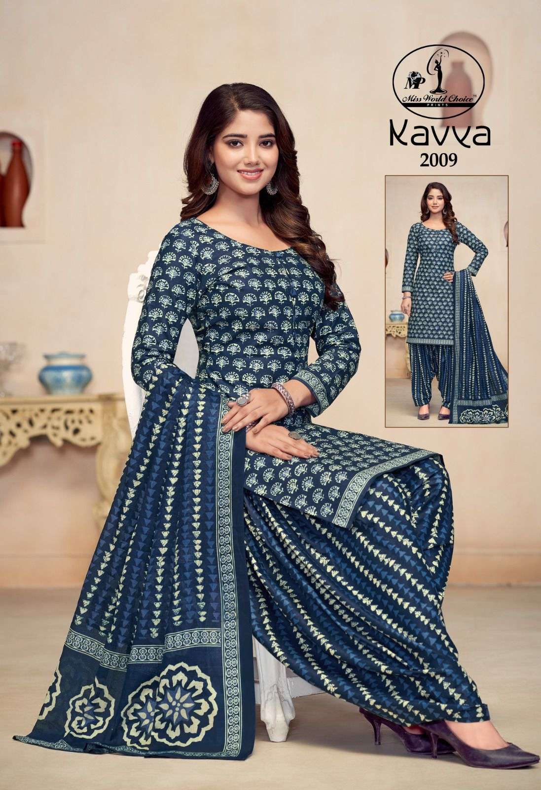 MISS WORLD KAVYA VOL 2 COTTON PATIYALA DRESS