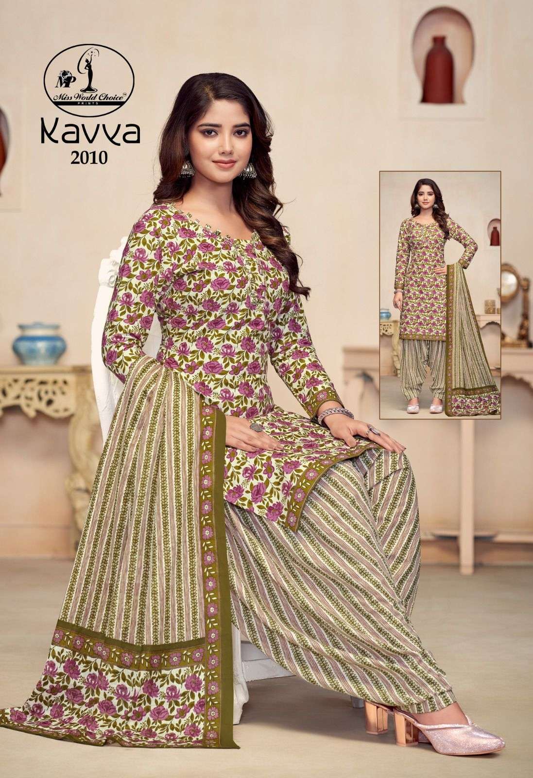 MISS WORLD KAVYA VOL 2 COTTON PATIYALA DRESS