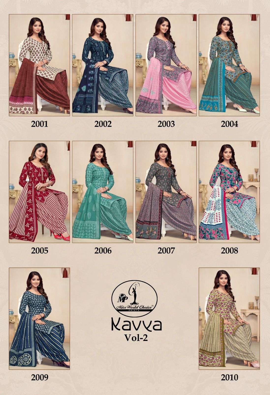 MISS WORLD KAVYA VOL 2 COTTON PATIYALA DRESS