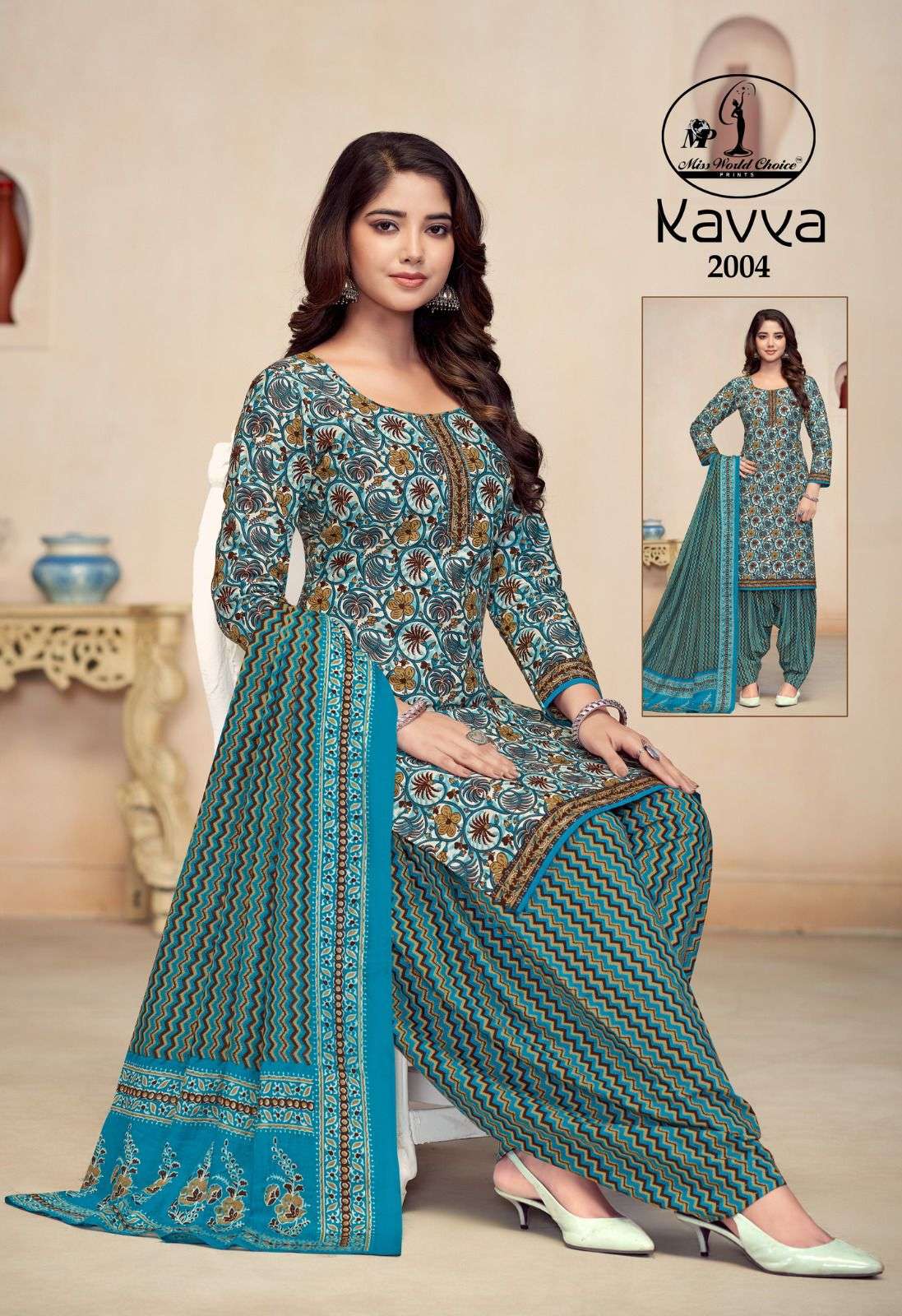 MISS WORLD KAVYA VOL 2 COTTON PATIYALA DRESS