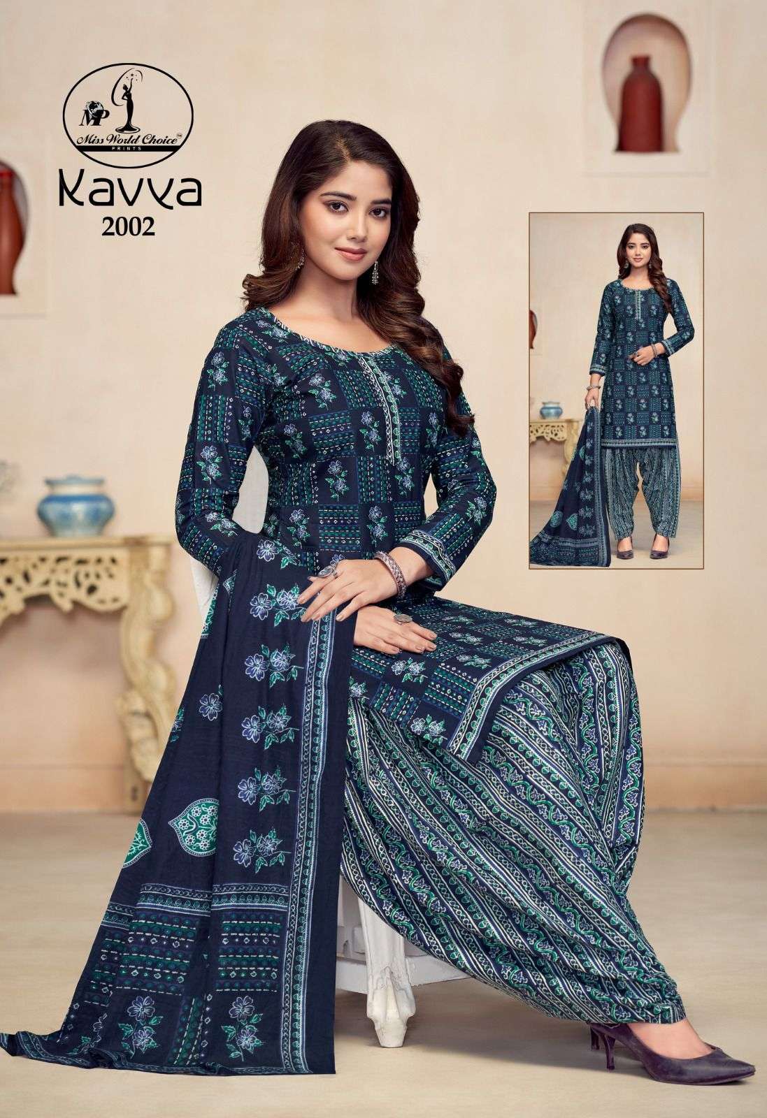 MISS WORLD KAVYA VOL 2 COTTON PATIYALA DRESS