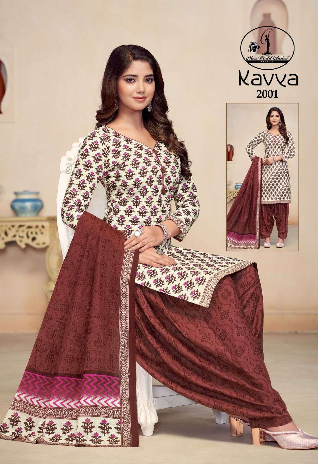 MISS WORLD KAVYA VOL 2 COTTON PATIYALA DRESS
