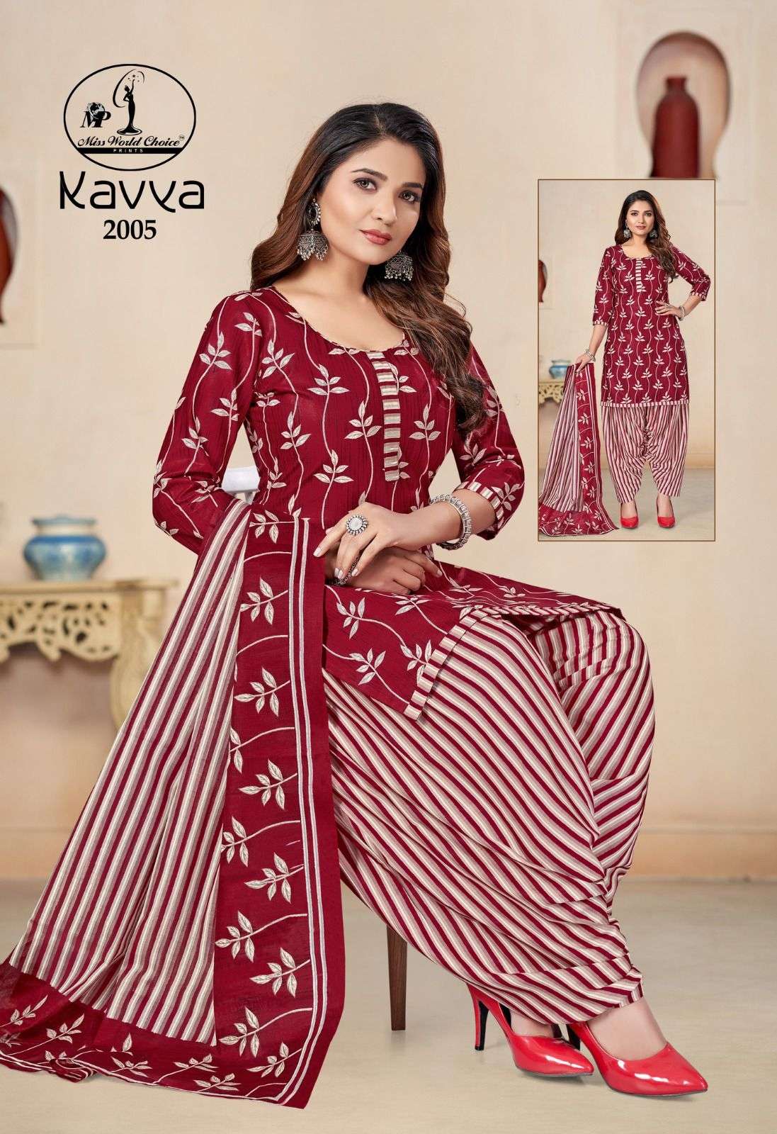 MISS WORLD KAVYA VOL 2 COTTON PATIYALA DRESS