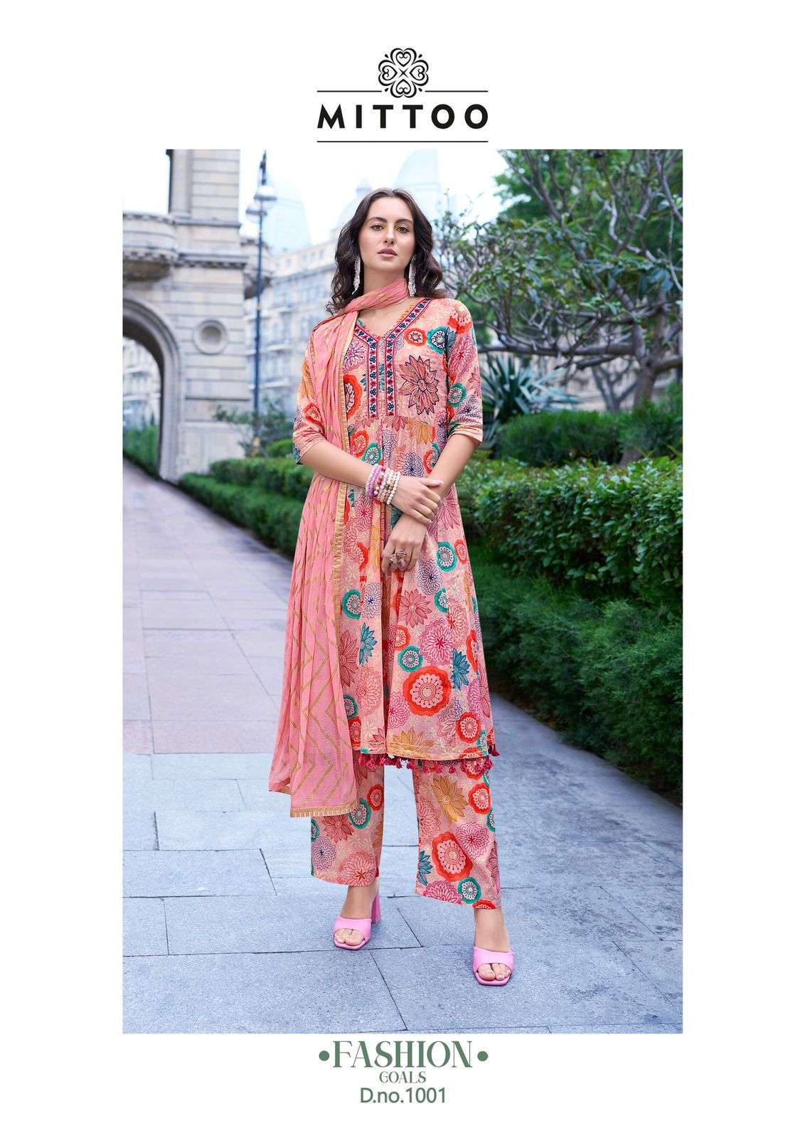 MITTOO MAANVI COTTON PRINT FANCY READY MADE LADIES SUIT