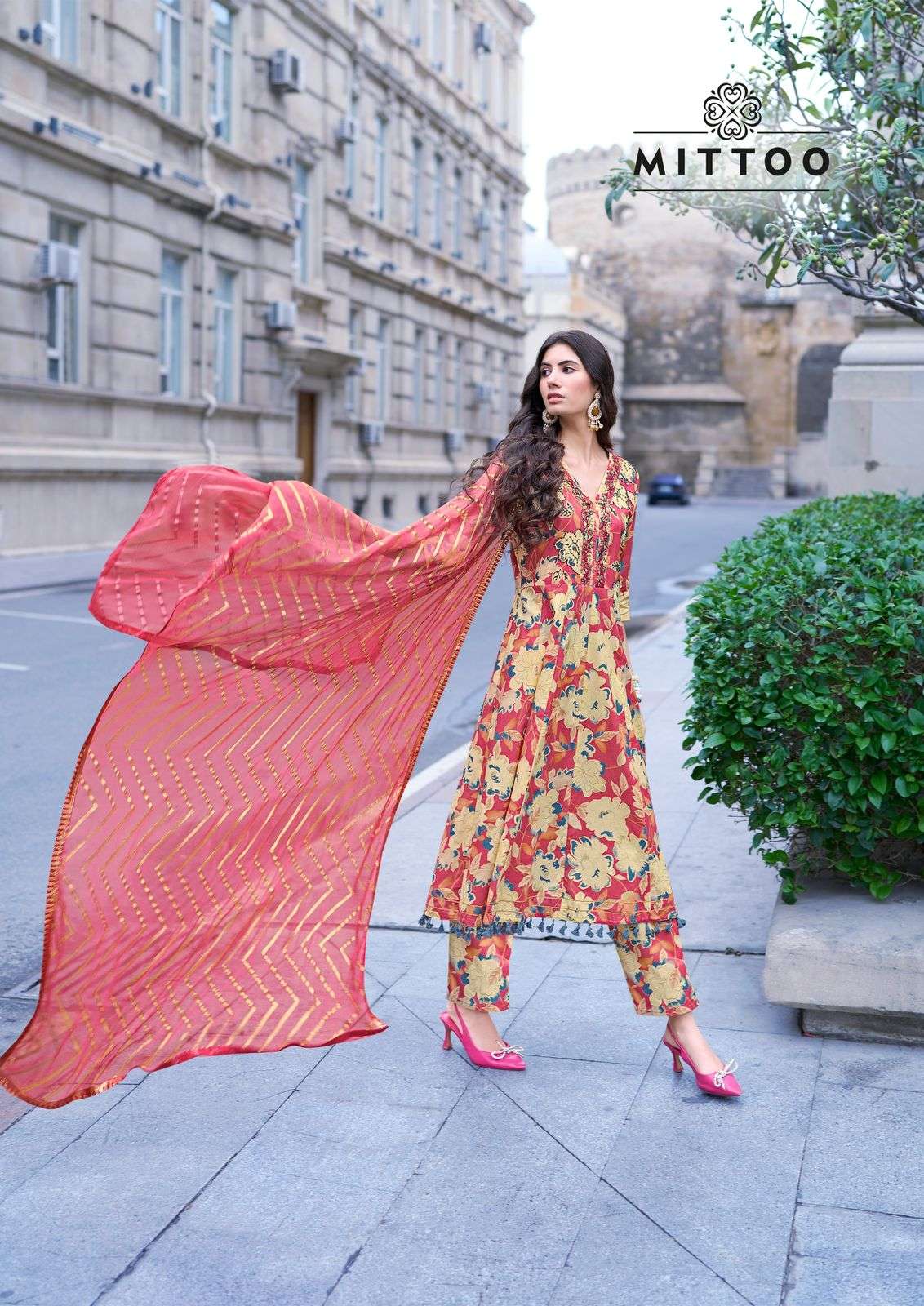 MITTOO MAANVI COTTON PRINT FANCY READY MADE LADIES SUIT