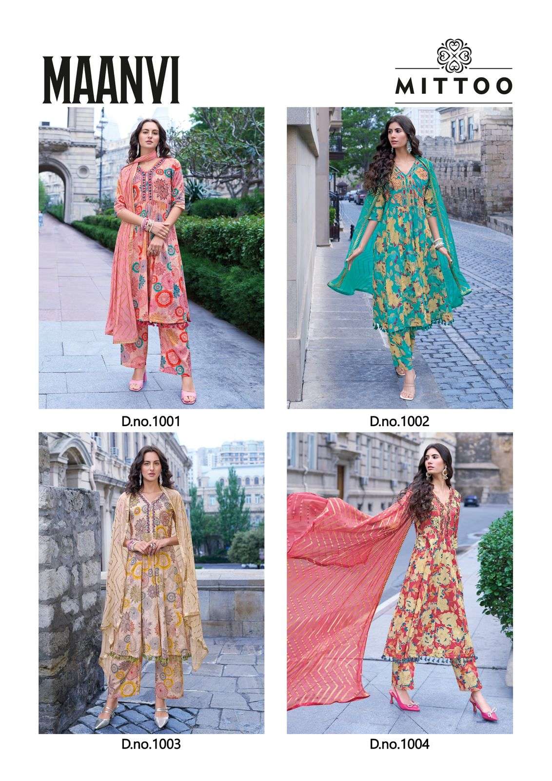MITTOO MAANVI COTTON PRINT FANCY READY MADE LADIES SUIT