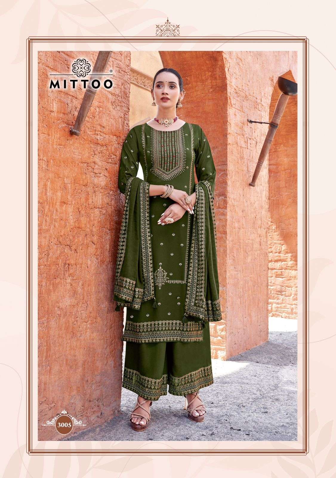MITTOO SPARSH RAYON FANCY DESIGNER WORK KURTI COMBO SET 