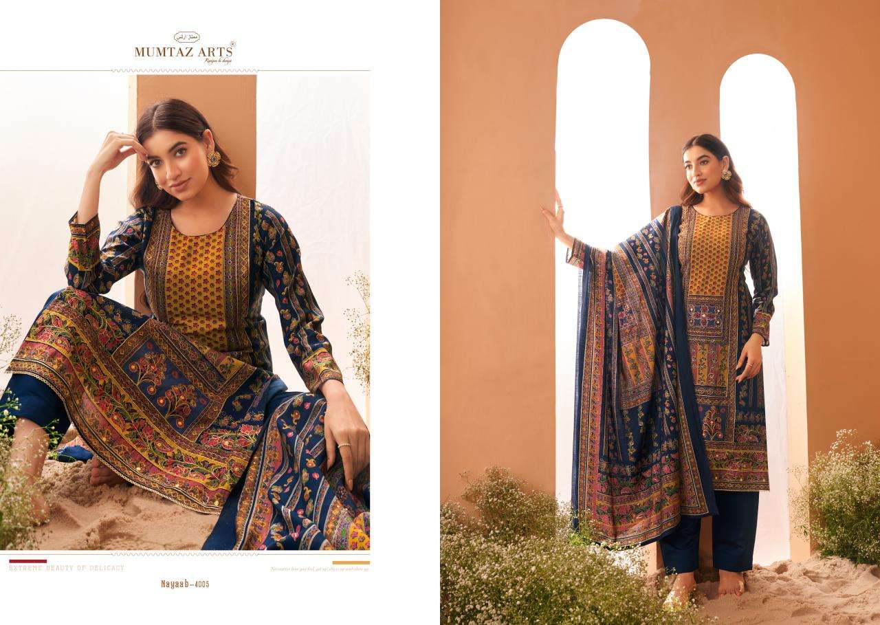  MUMTAZ ARTS NAYAAB VOL 2 VISCOSE EMBROIDERY WORK SUIT