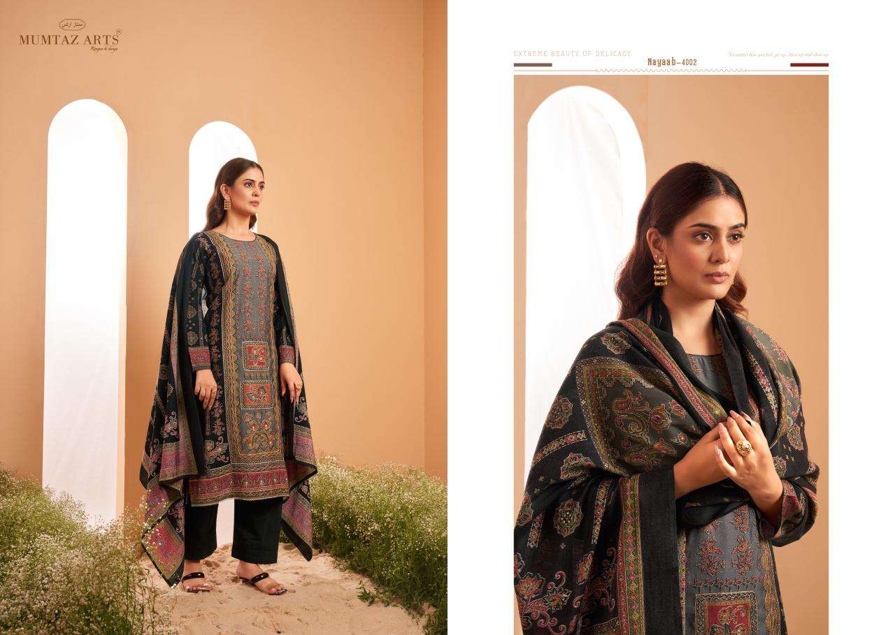 MUMTAZ ARTS NAYAAB VOL 2 VISCOSE EMBROIDERY WORK SUIT