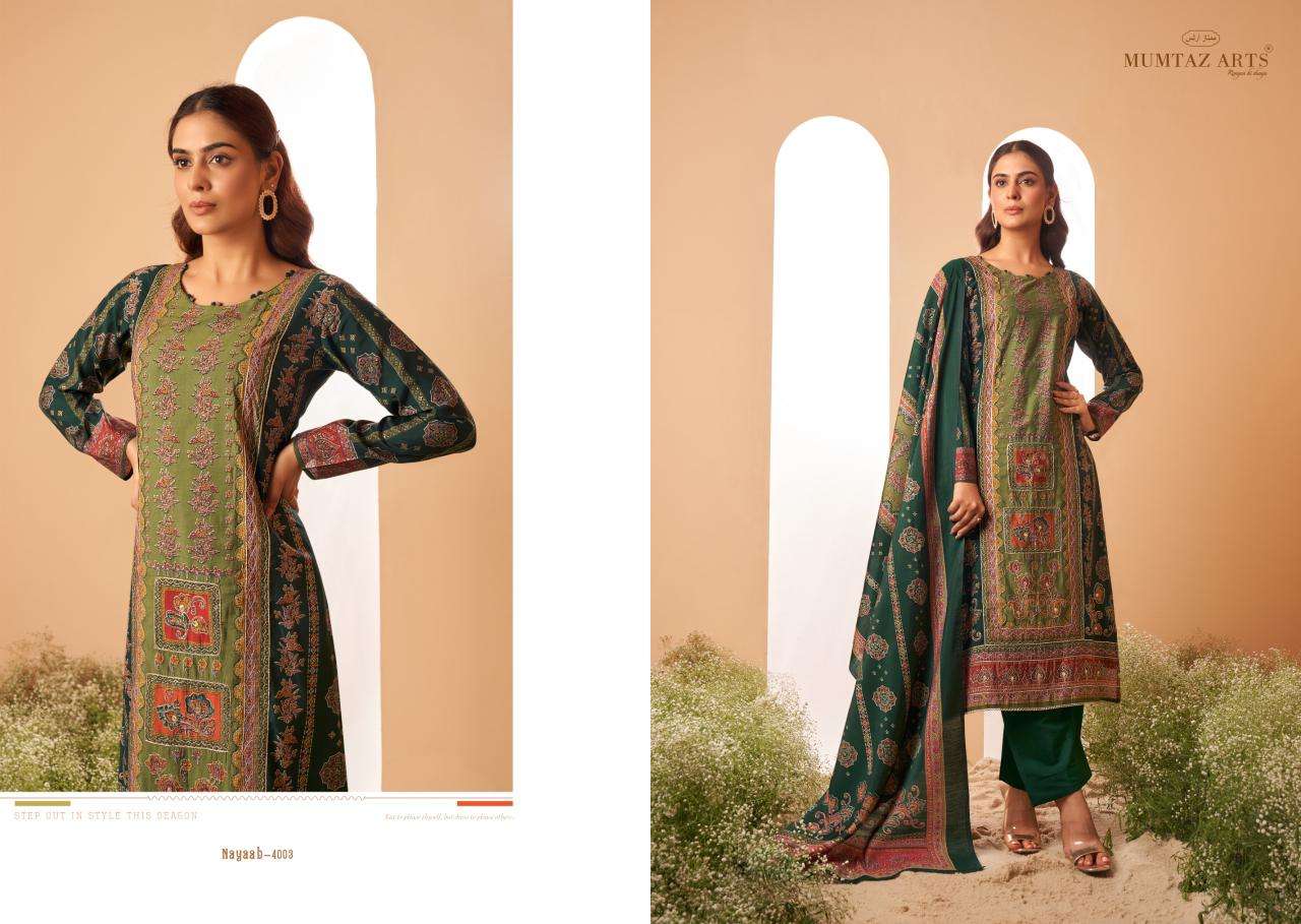  MUMTAZ ARTS NAYAAB VOL 2 VISCOSE EMBROIDERY WORK SUIT