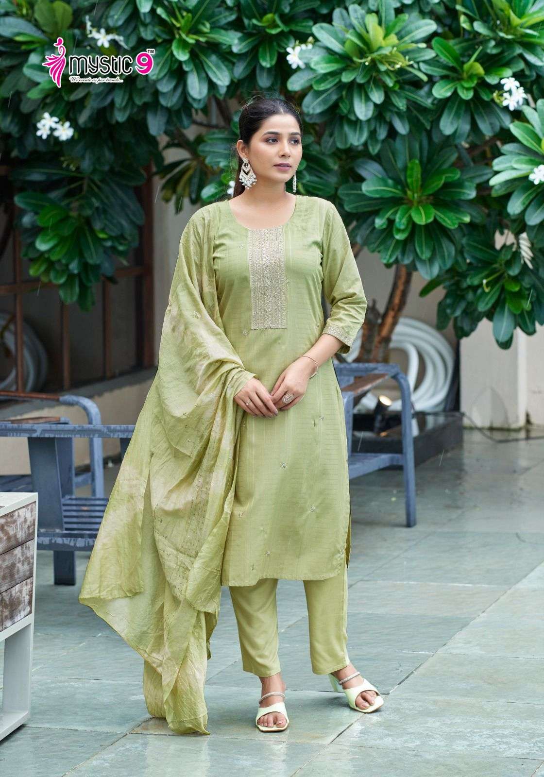 MYSTIC 9  DOLLY VOL 2 RAYON FANCY STRAIGHT CUT KURTI COMBO SET 