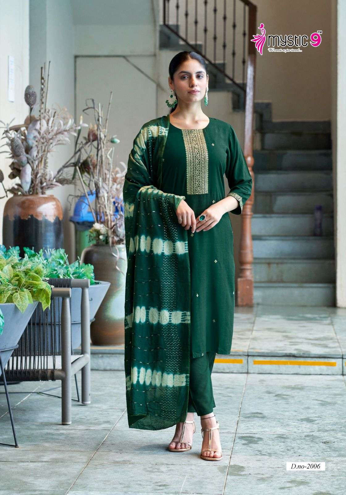 MYSTIC 9  DOLLY VOL 2 RAYON FANCY STRAIGHT CUT KURTI COMBO SET 