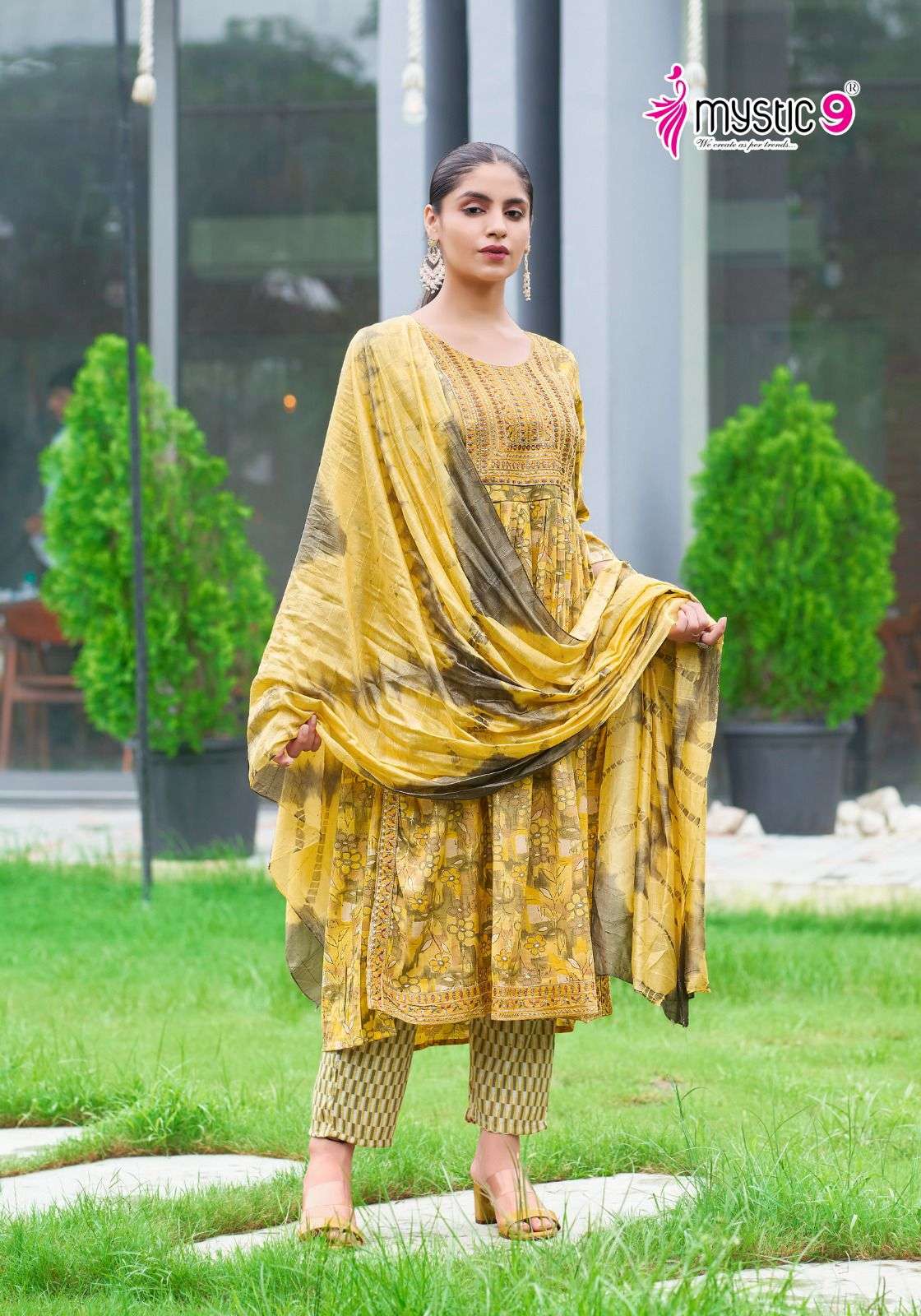 MYSTIC 9 SARA VOL 10 RAYON NAYRA CUT STYLE KURTI COMBO SET 