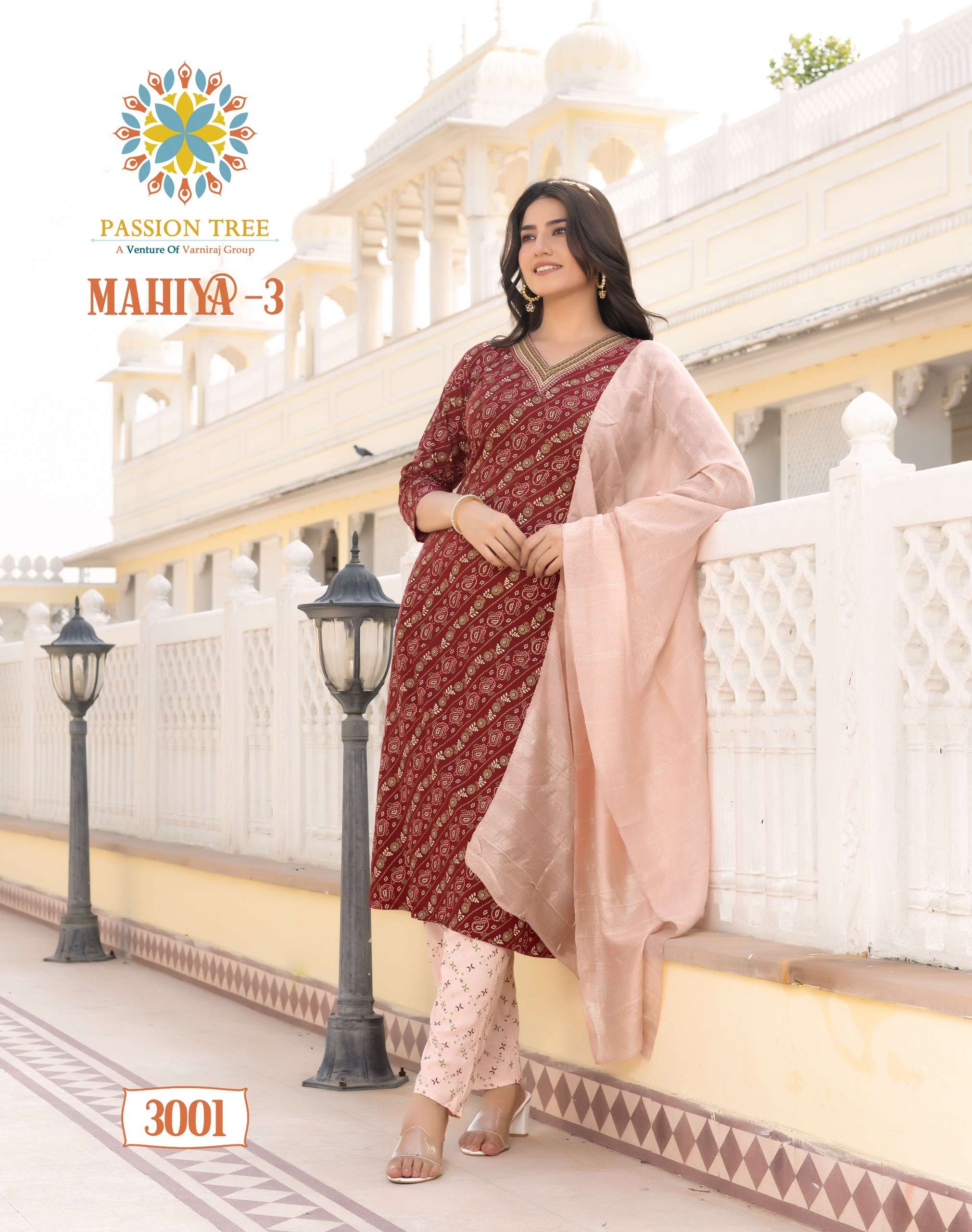 PASSION TREE MAHIYA VOL 3 RAYON FANCY KURTI COMBO SET 