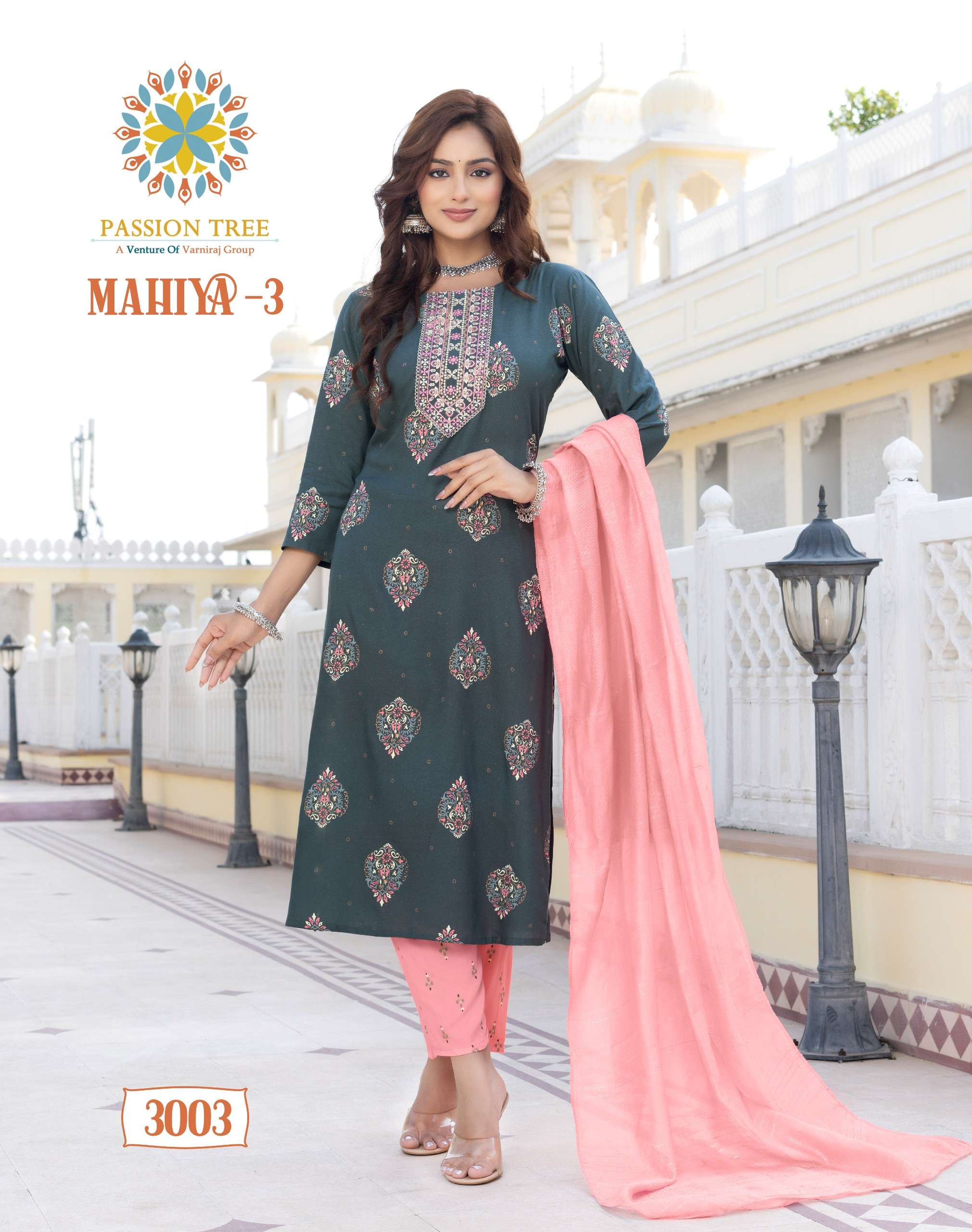 PASSION TREE MAHIYA VOL 3 RAYON FANCY KURTI COMBO SET 