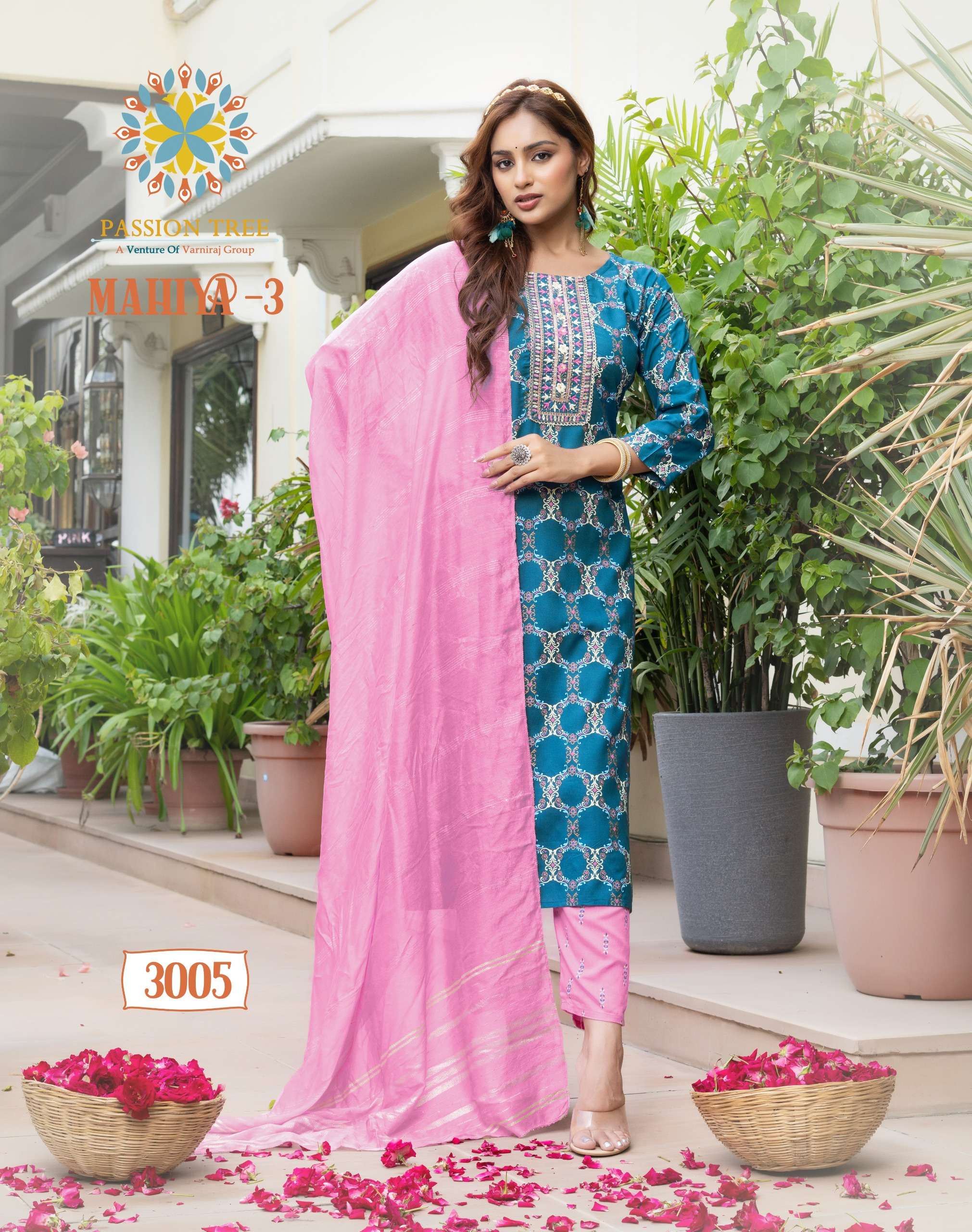 PASSION TREE MAHIYA VOL 3 RAYON FANCY KURTI COMBO SET 