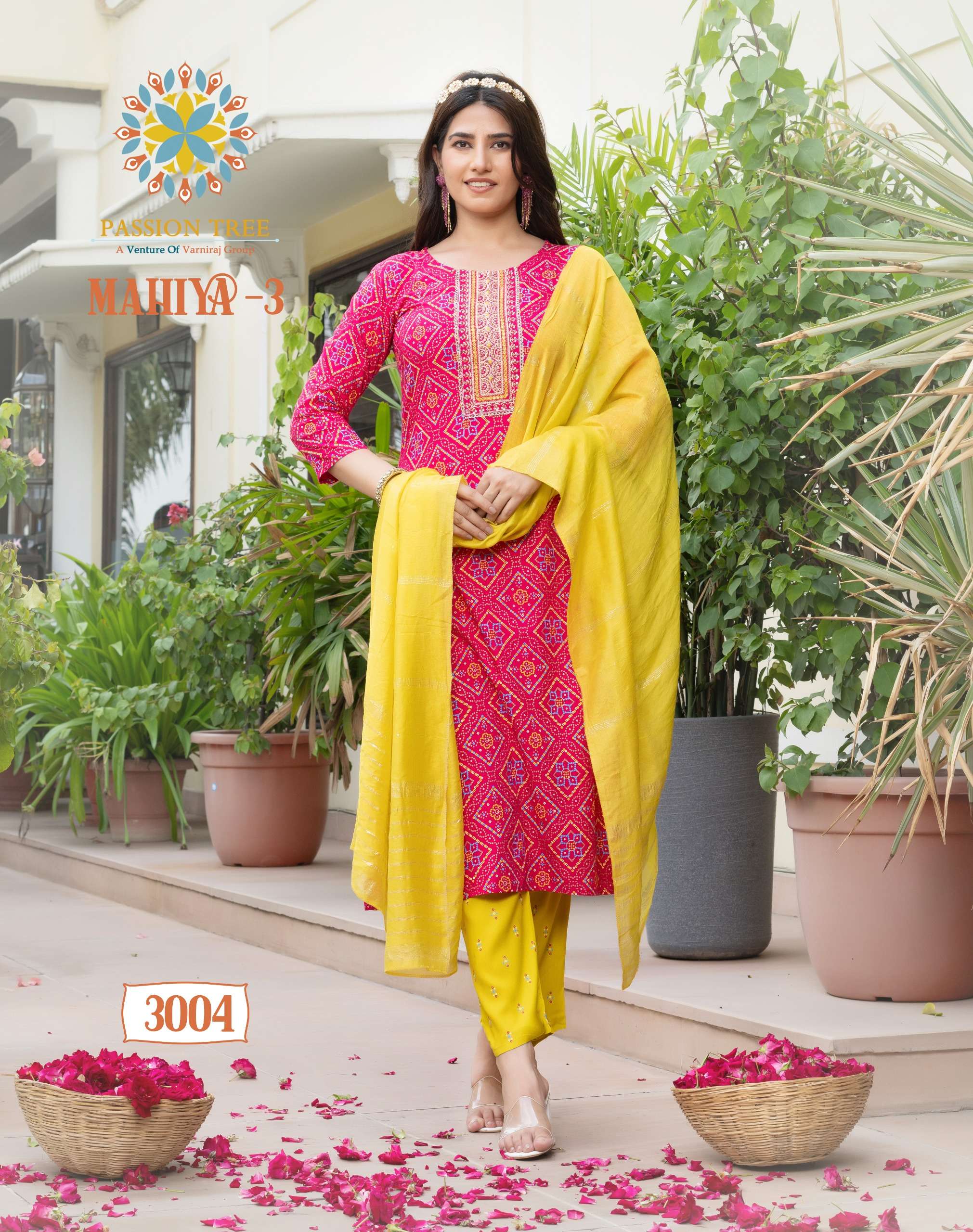 PASSION TREE MAHIYA VOL 3 RAYON FANCY KURTI COMBO SET 