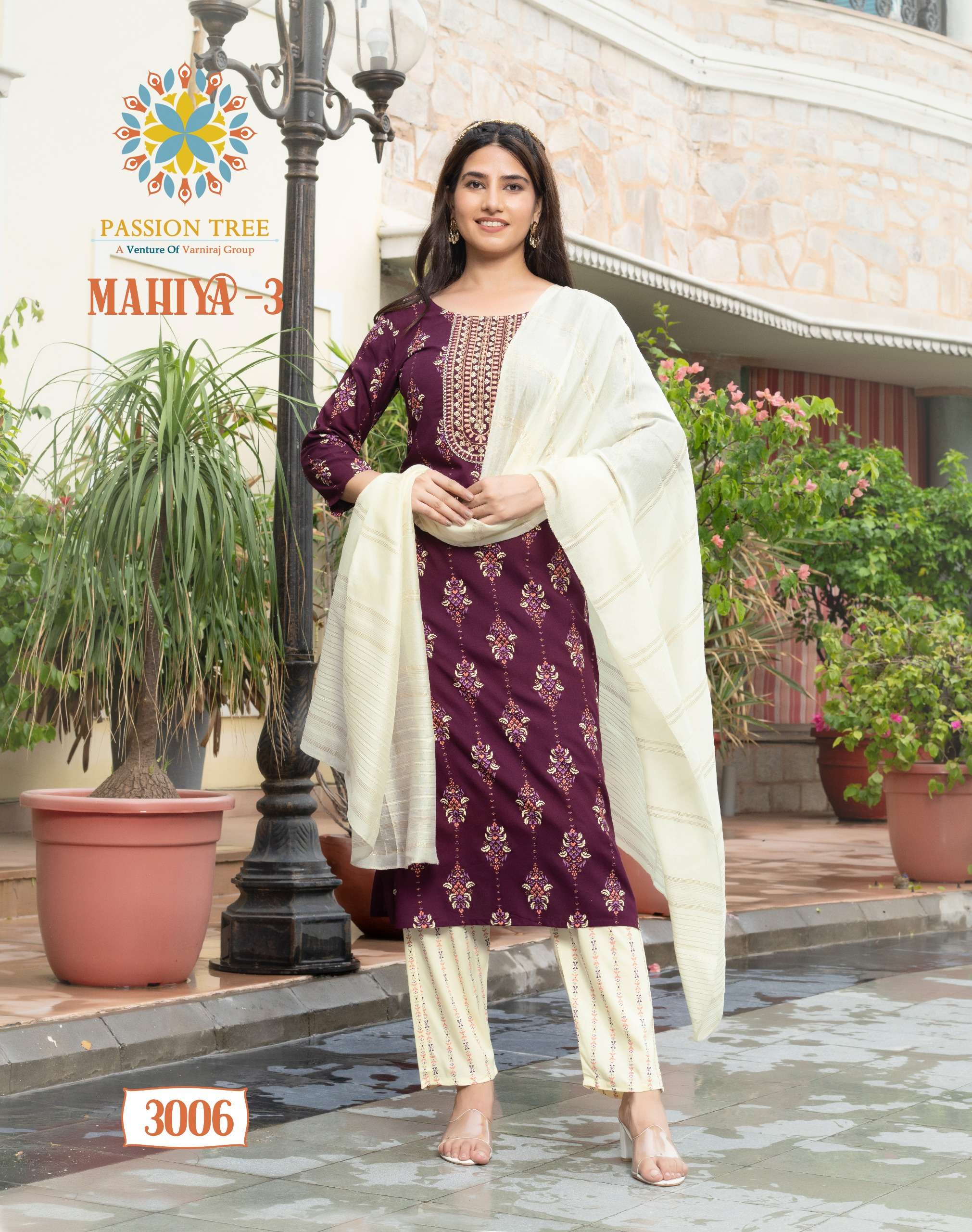 PASSION TREE MAHIYA VOL 3 RAYON FANCY KURTI COMBO SET 