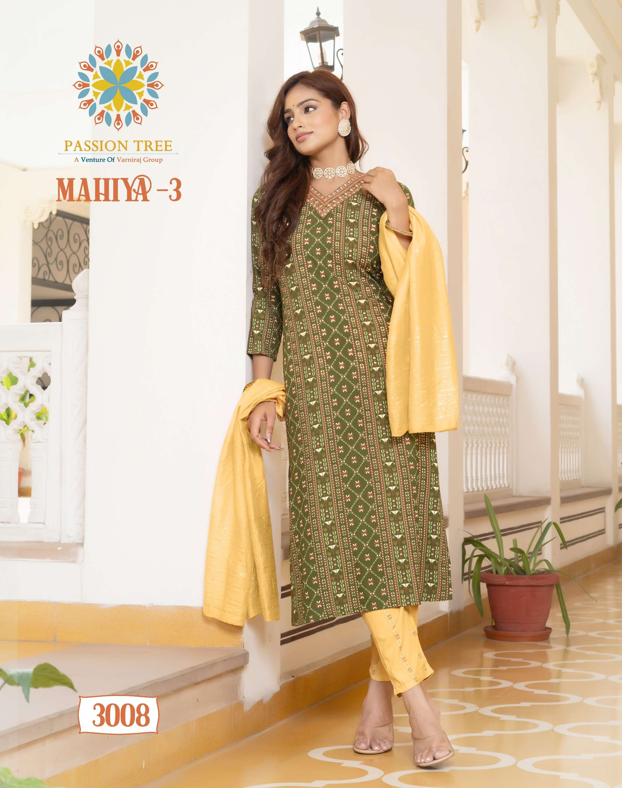 PASSION TREE MAHIYA VOL 3 RAYON FANCY KURTI COMBO SET 