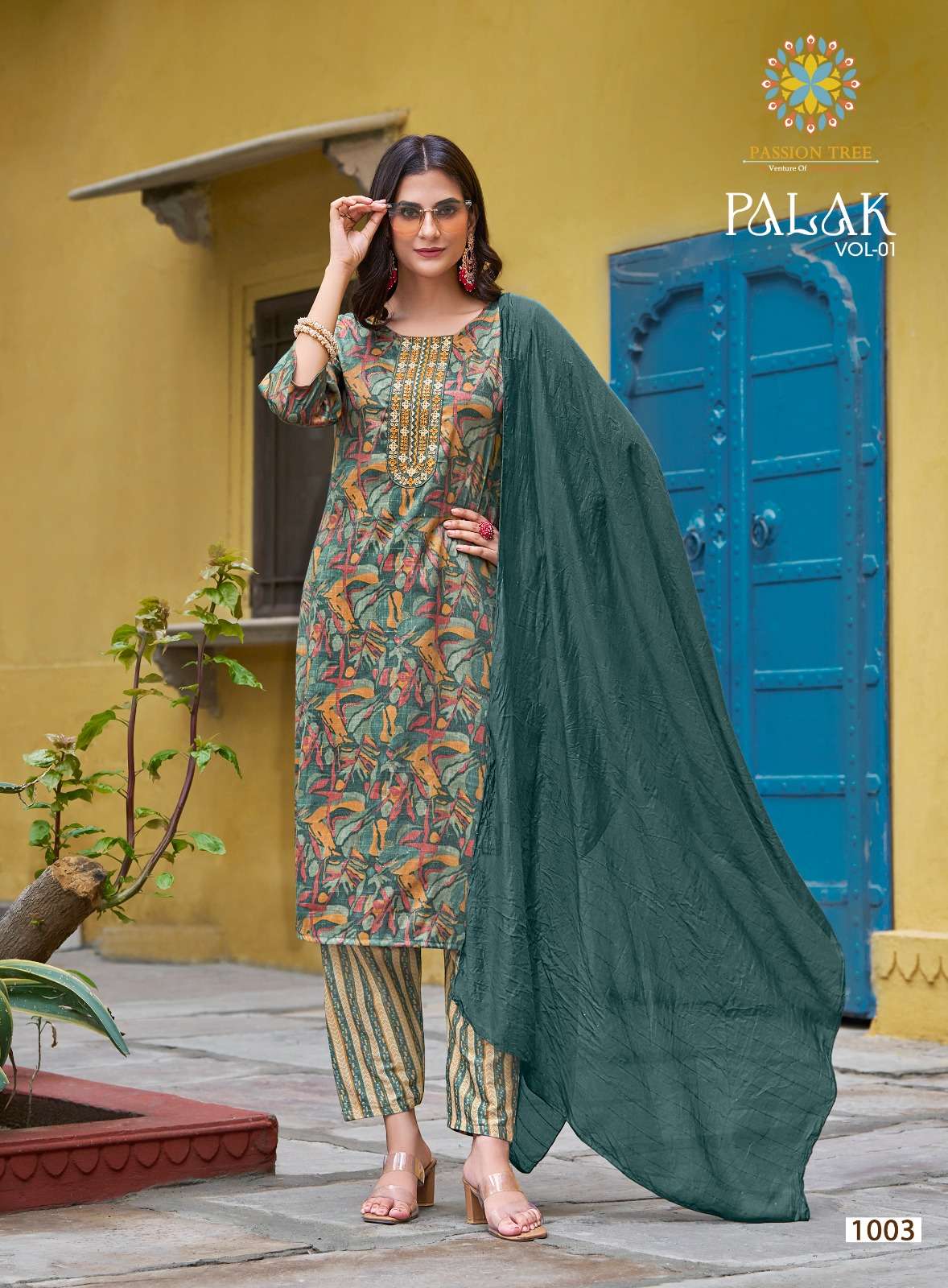 PASSION TREE PALAK VOL 1 STRAIGHT KURTI WITH PANT AND DUPATTA SET