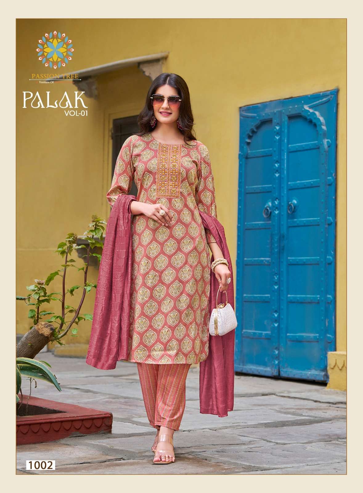 PASSION TREE PALAK VOL 1 STRAIGHT KURTI WITH PANT AND DUPATTA SET