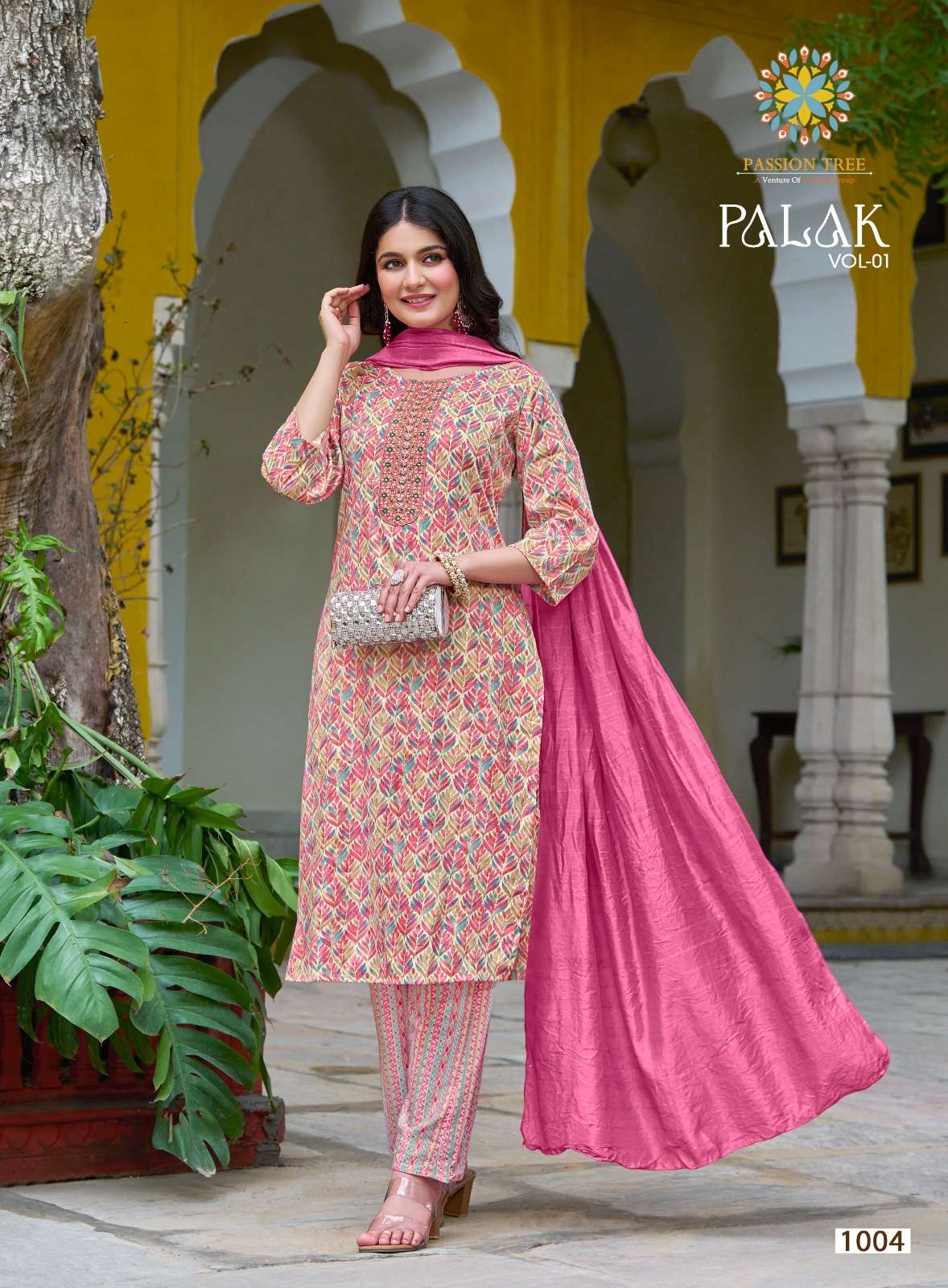 PASSION TREE PALAK VOL 1 STRAIGHT KURTI WITH PANT AND DUPATTA SET