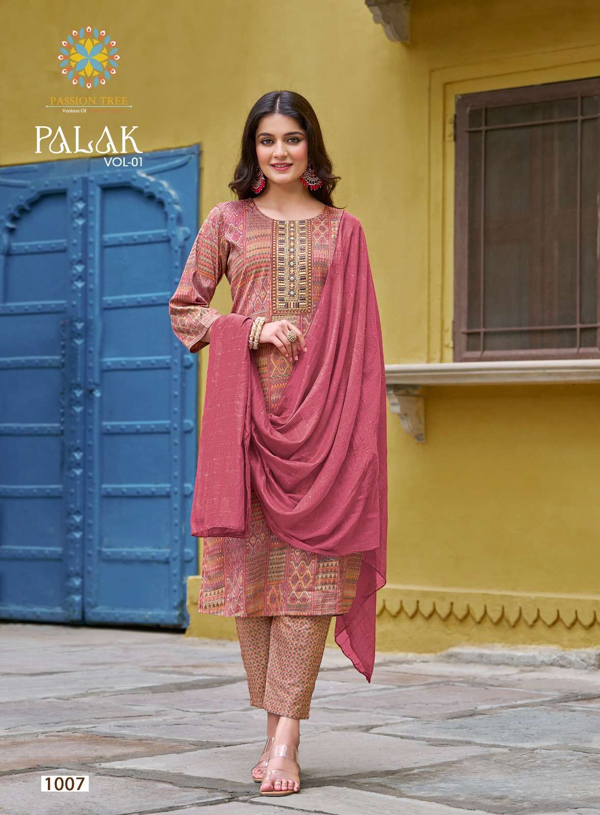 PASSION TREE PALAK VOL 1 STRAIGHT KURTI WITH PANT AND DUPATTA SET