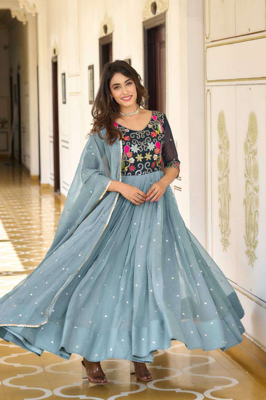 RAM 034 GOWN DUPATTA 