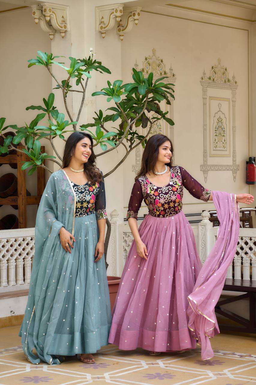 RAM 034 GOWN DUPATTA 