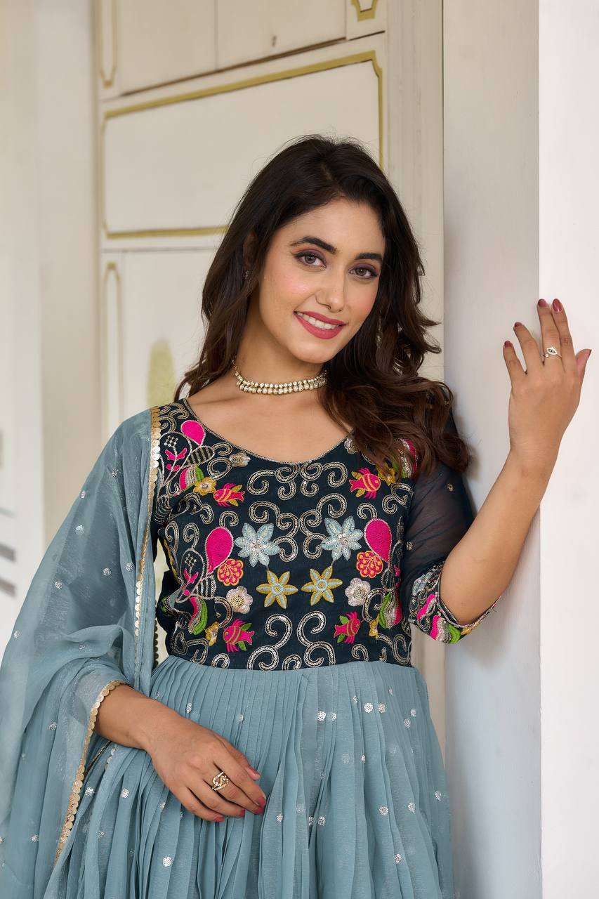 RAM 034 GOWN DUPATTA 