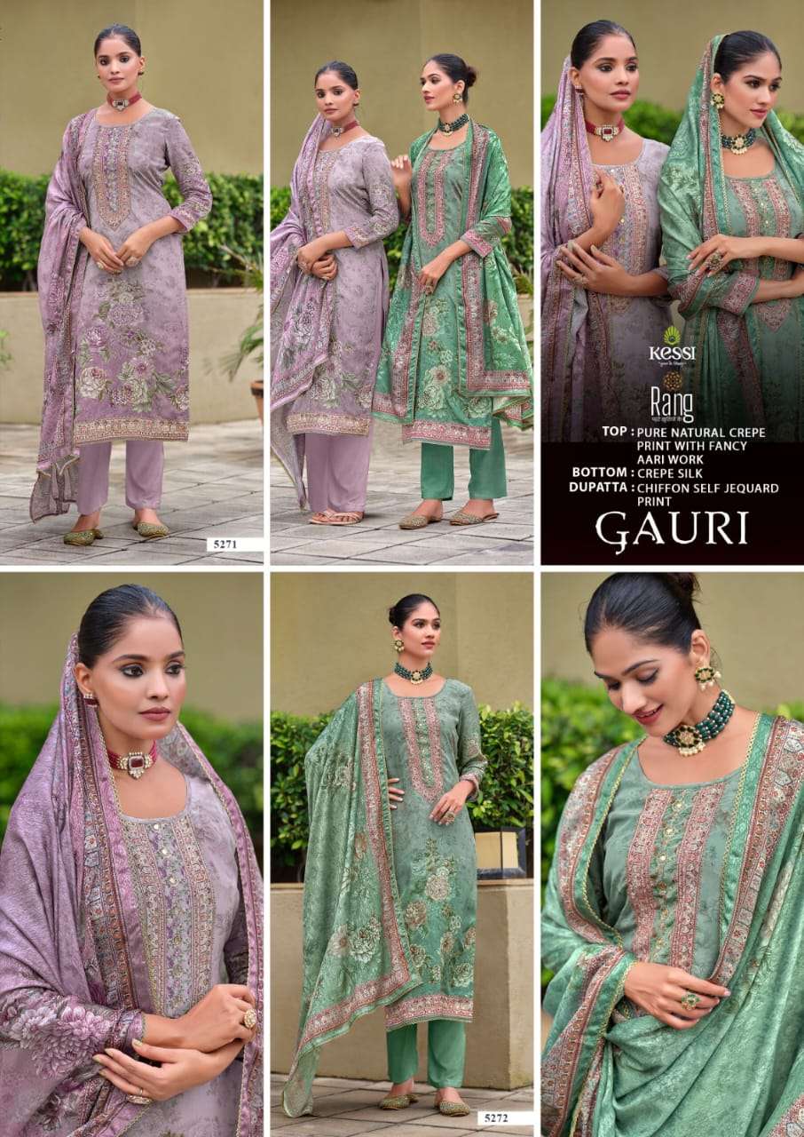 RANG GAURI CREPE DESIGNER SUIT