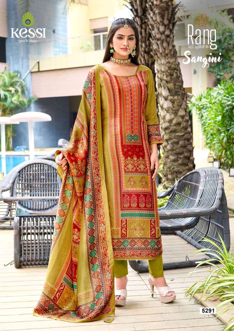  RANG SANGINI VISCOSE PRINT WITH FANCY WORK SUIT