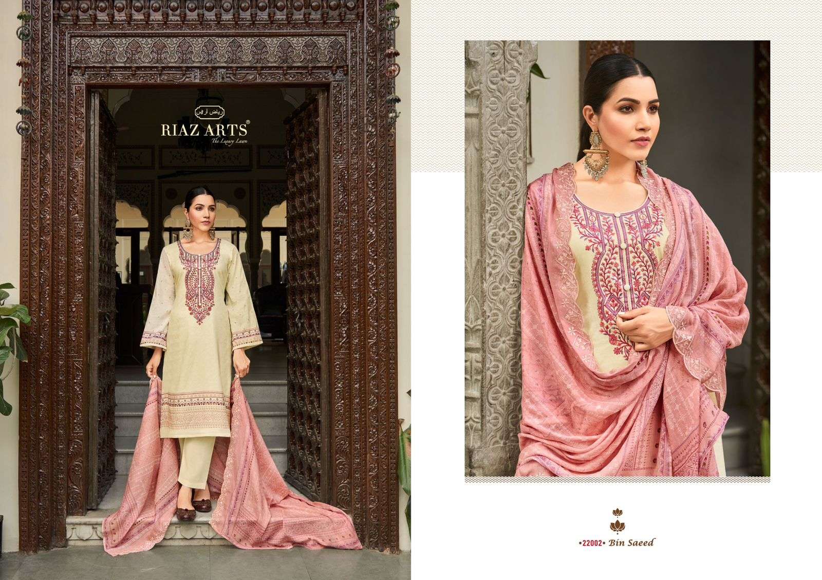  RIAZ ARTS BIN SAEED COTTON DIGITAL PRINT WITH WORK SUIT