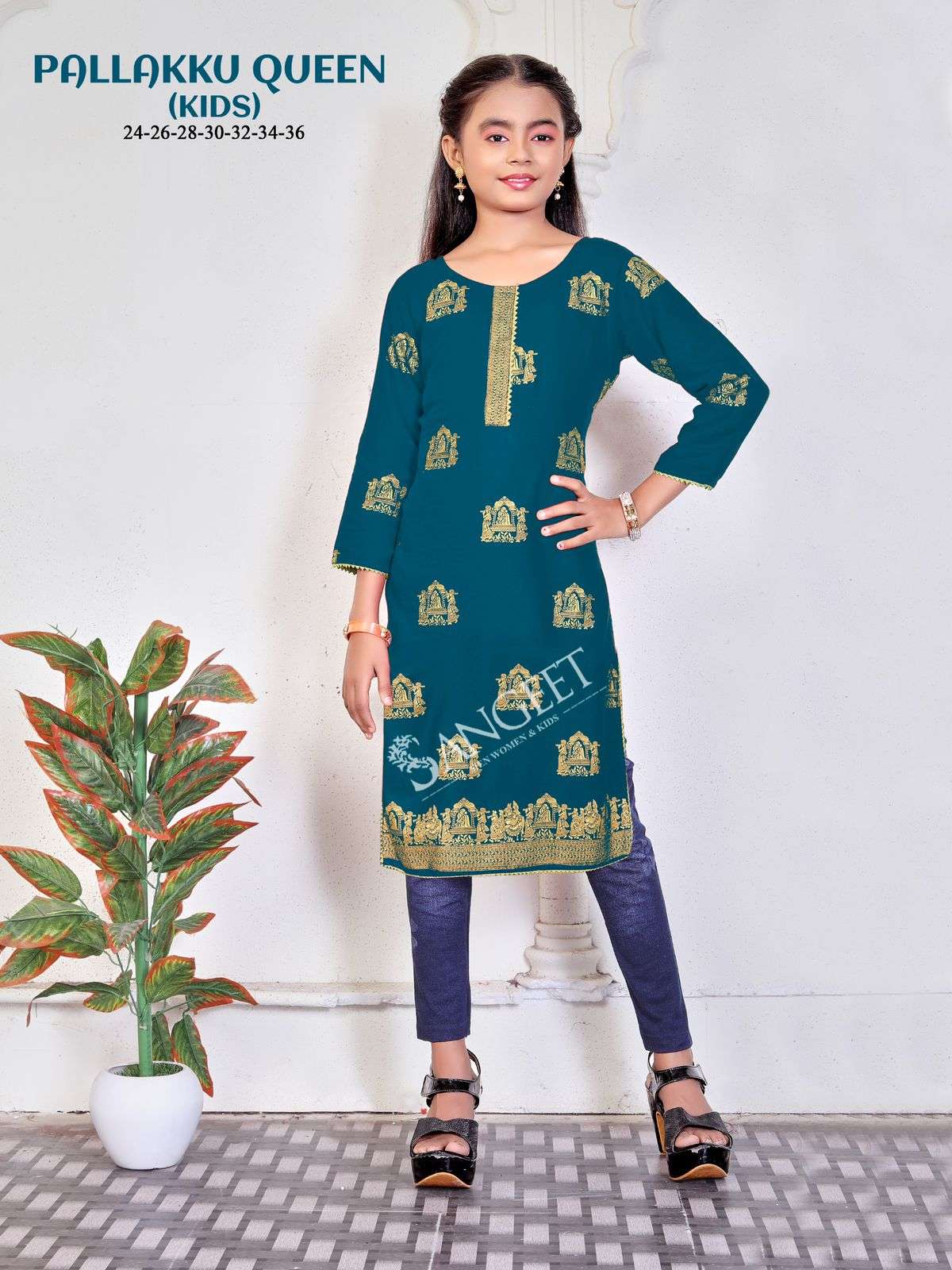 SANGEET PALLAKKU QUEEN KIDS WEAR KURTI