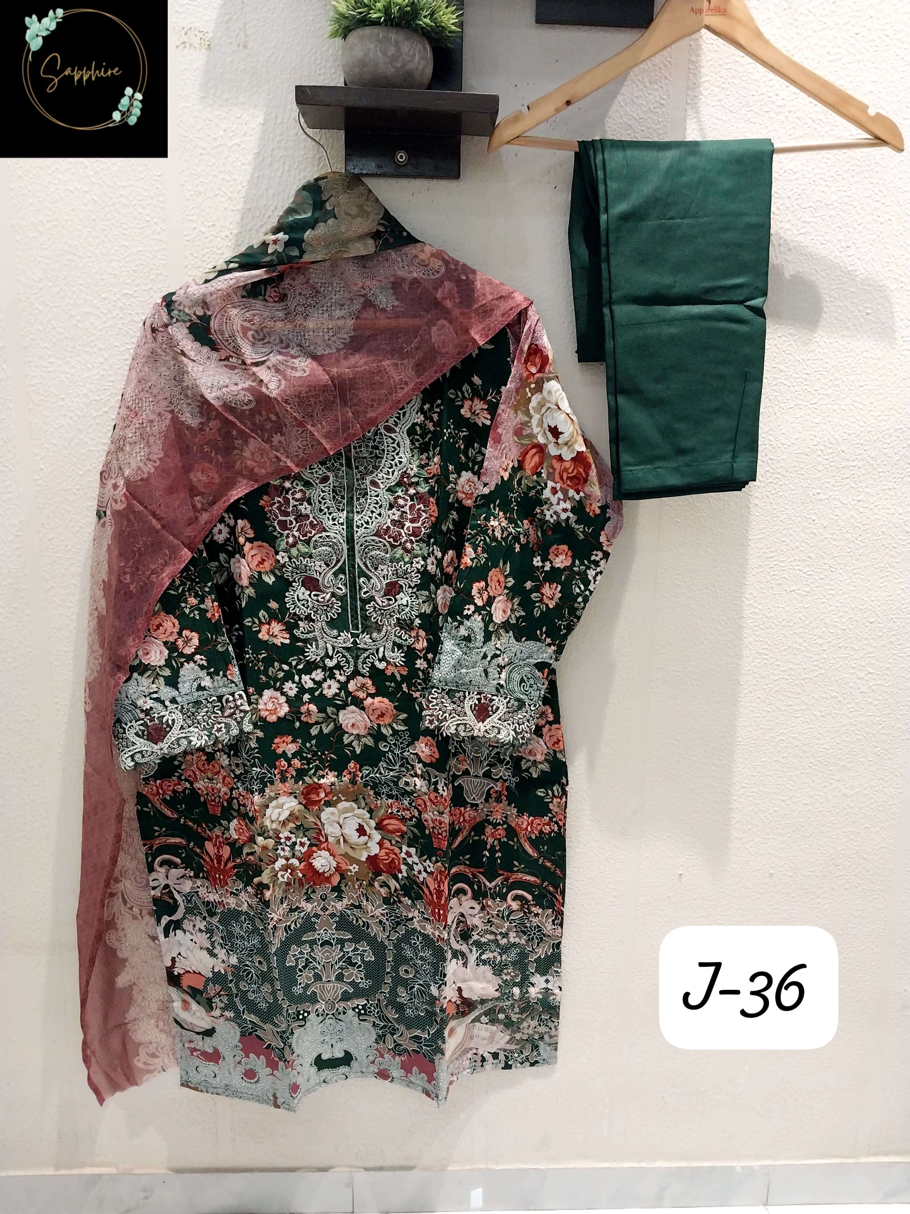 SAPPHIRE JAZMIN VOL 36 NX LAWN COTTON PAKISTANI SUIT