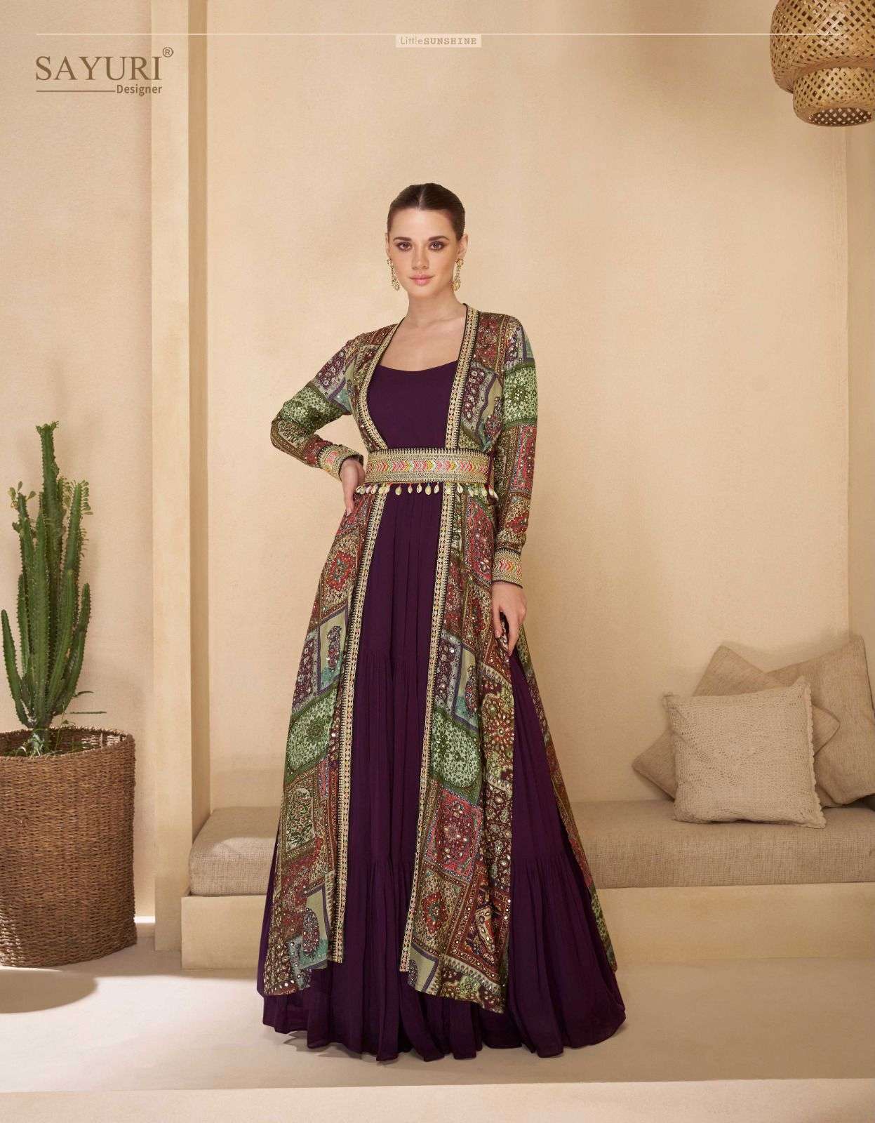 SAYURI DESIGNER MEERA HEAVY DESIGNER INDO WESTERN DRESS