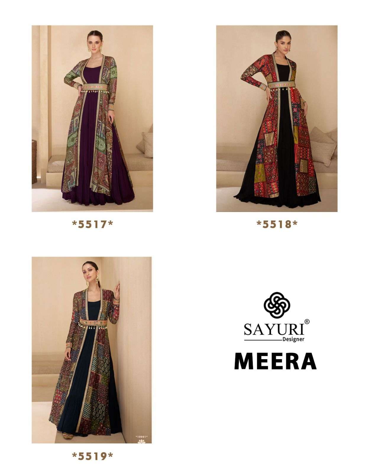 SAYURI DESIGNER MEERA HEAVY DESIGNER INDO WESTERN DRESS
