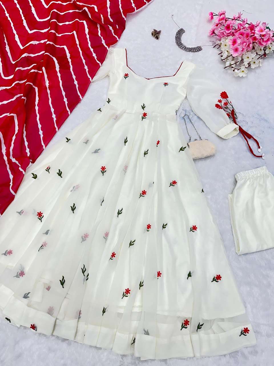 SC 223 GEORGETTE FANCY ANARKALI SUIT