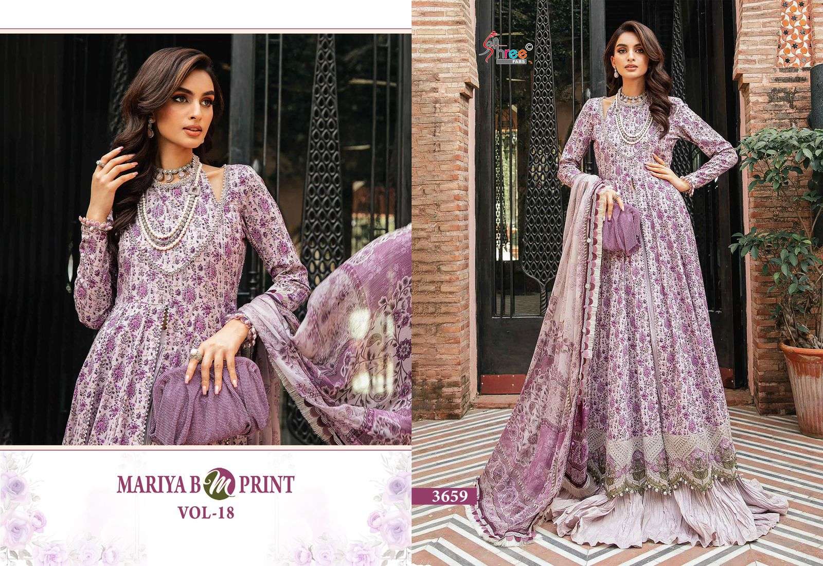 SHREE FABS MARIYA B M PRINT VOL 18 COTTON SALWAR KAMEEZ 