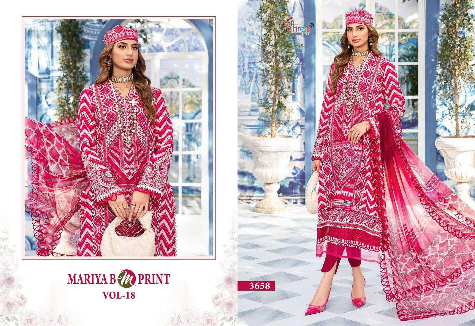 SHREE FABS MARIYA B M PRINT VOL 18 COTTON SALWAR KAMEEZ 