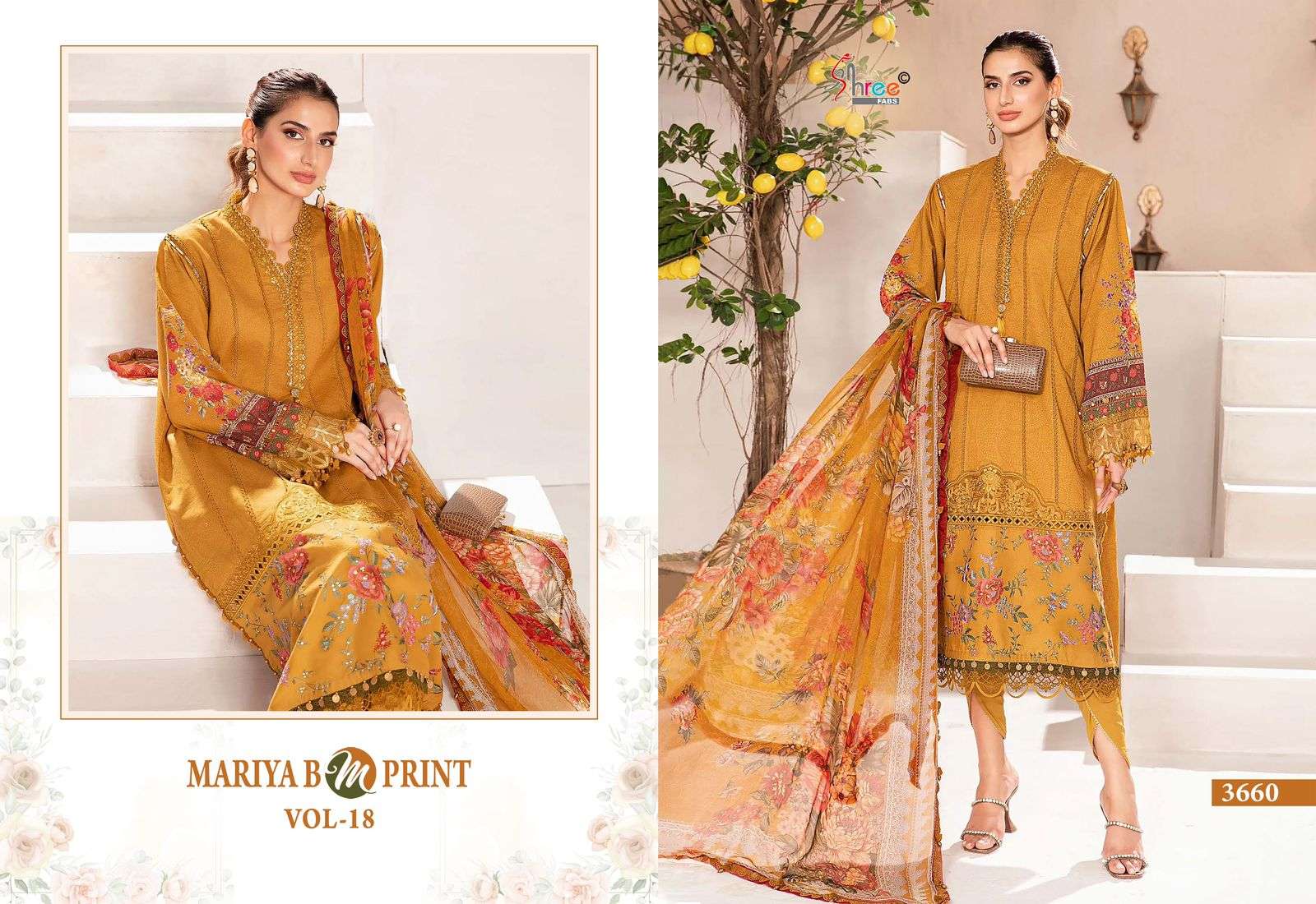 SHREE FABS MARIYA B M PRINT VOL 18 COTTON SALWAR KAMEEZ 