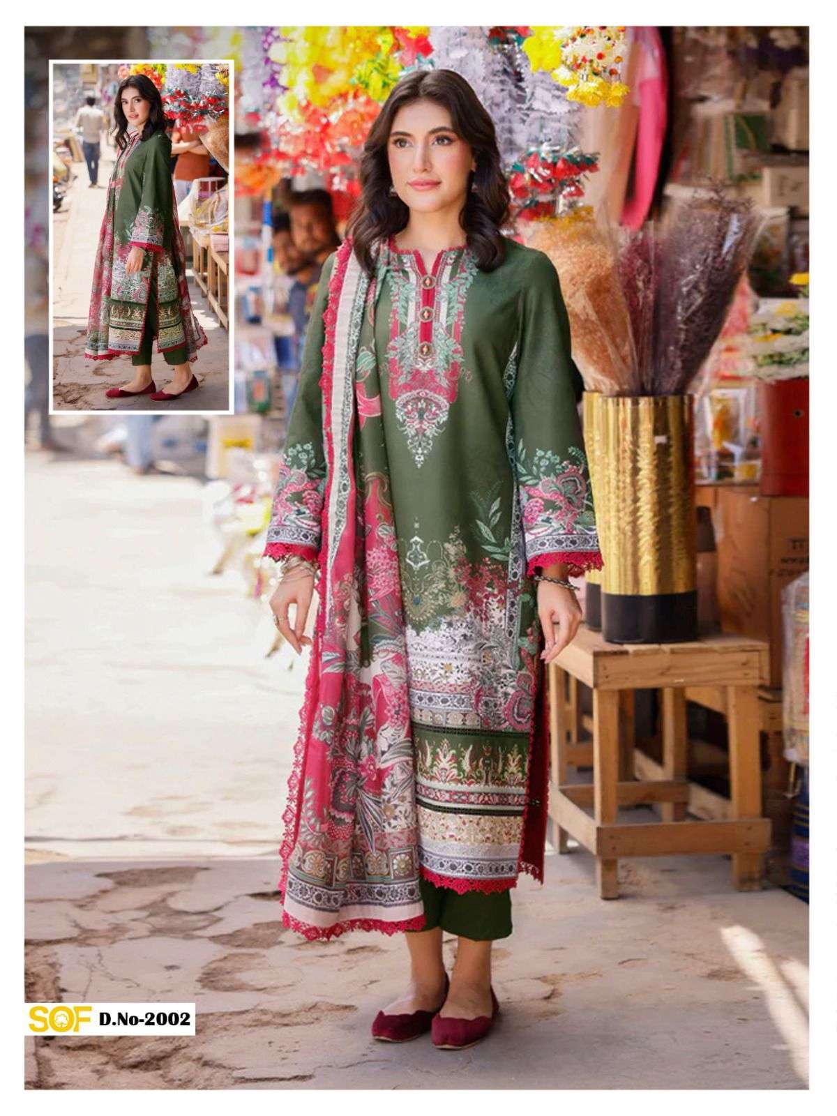 SHREE OM FAB AYRA B RANG RASIYA VOL 2 LAWN COTTON DIGITAL PRINT SUIT