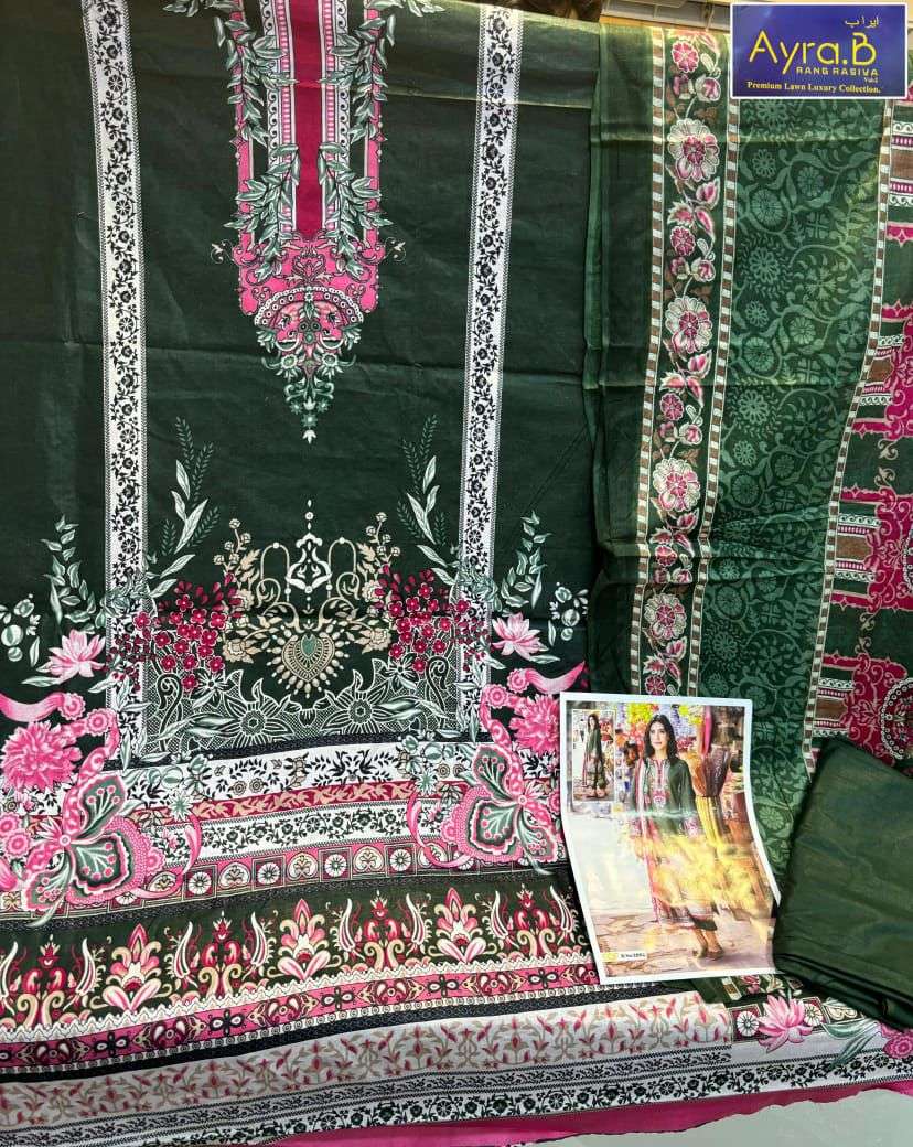 SHREE OM FAB AYRA B RANG RASIYA VOL 2 LAWN COTTON DIGITAL PRINT SUIT