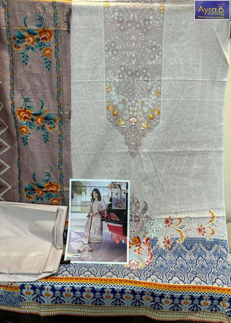 SHREE OM FAB AYRA B RANG RASIYA VOL 2 LAWN COTTON DIGITAL PRINT SUIT