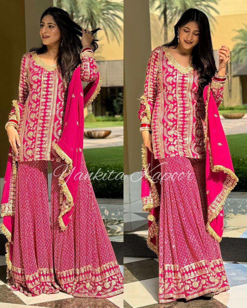 SR 1640 GEORGETTE DESIGNER SHARARA SUIT