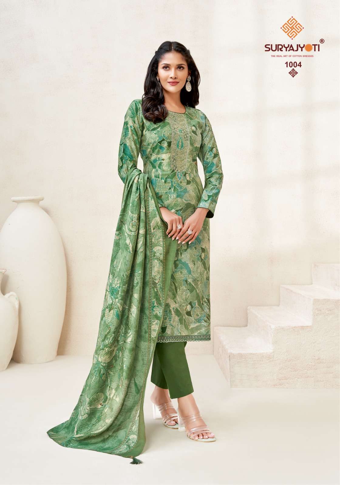 SURYAJYOTI KORA VOL 1 MODAL PRINT WITH WORK SALWAR SUIT