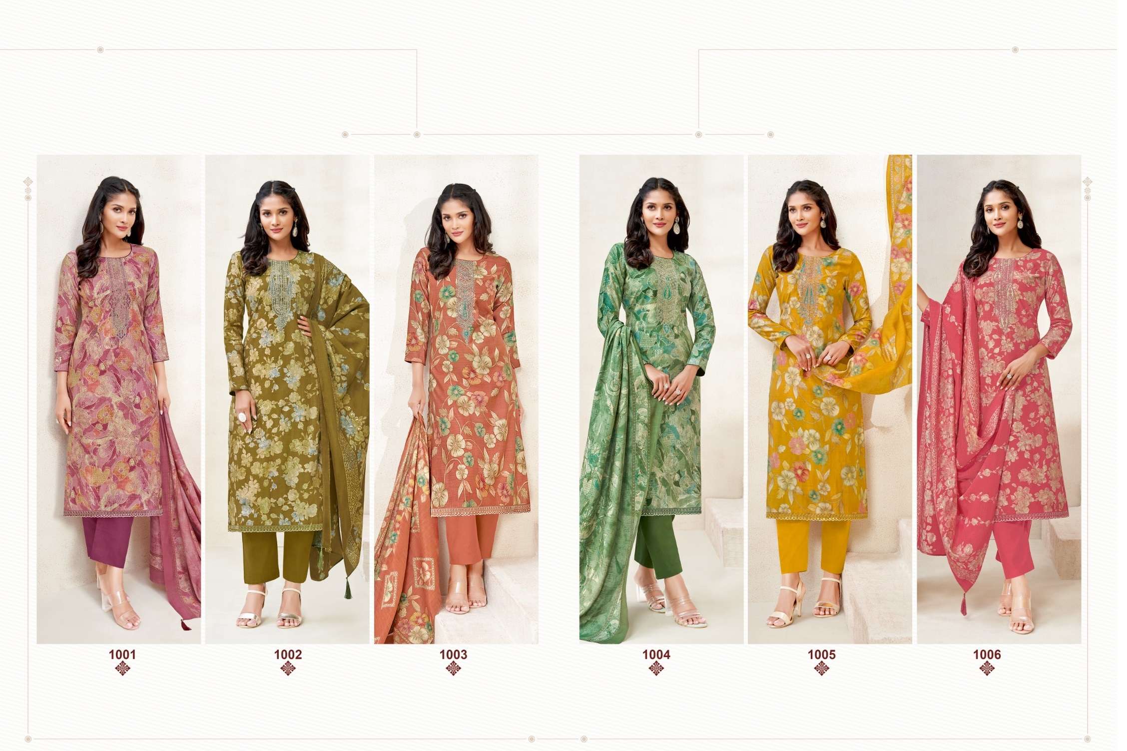 SURYAJYOTI KORA VOL 1 MODAL PRINT WITH WORK SALWAR SUIT