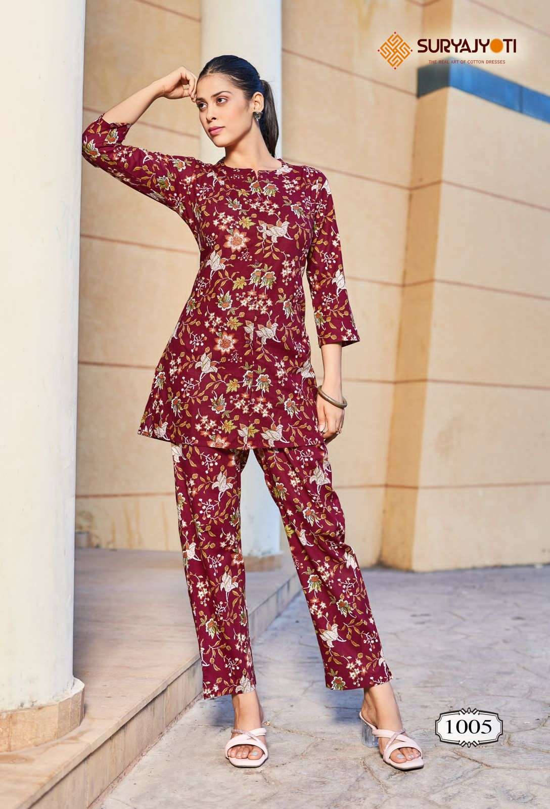 SURYAJYOTI PREETI VOL 1 COTTON PRINT FANCY TOP WITH PANT SET